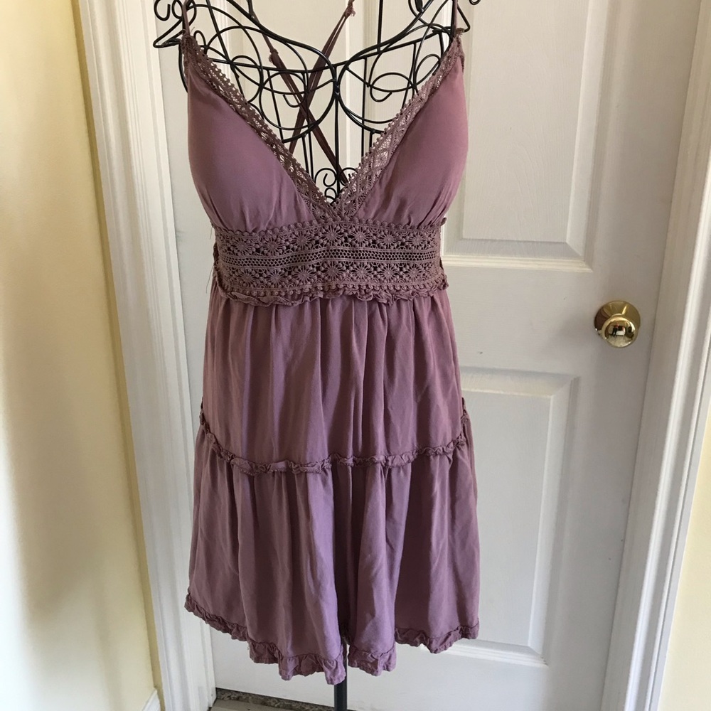 Justify Purple Lace Trim Dress NWOT Size Large